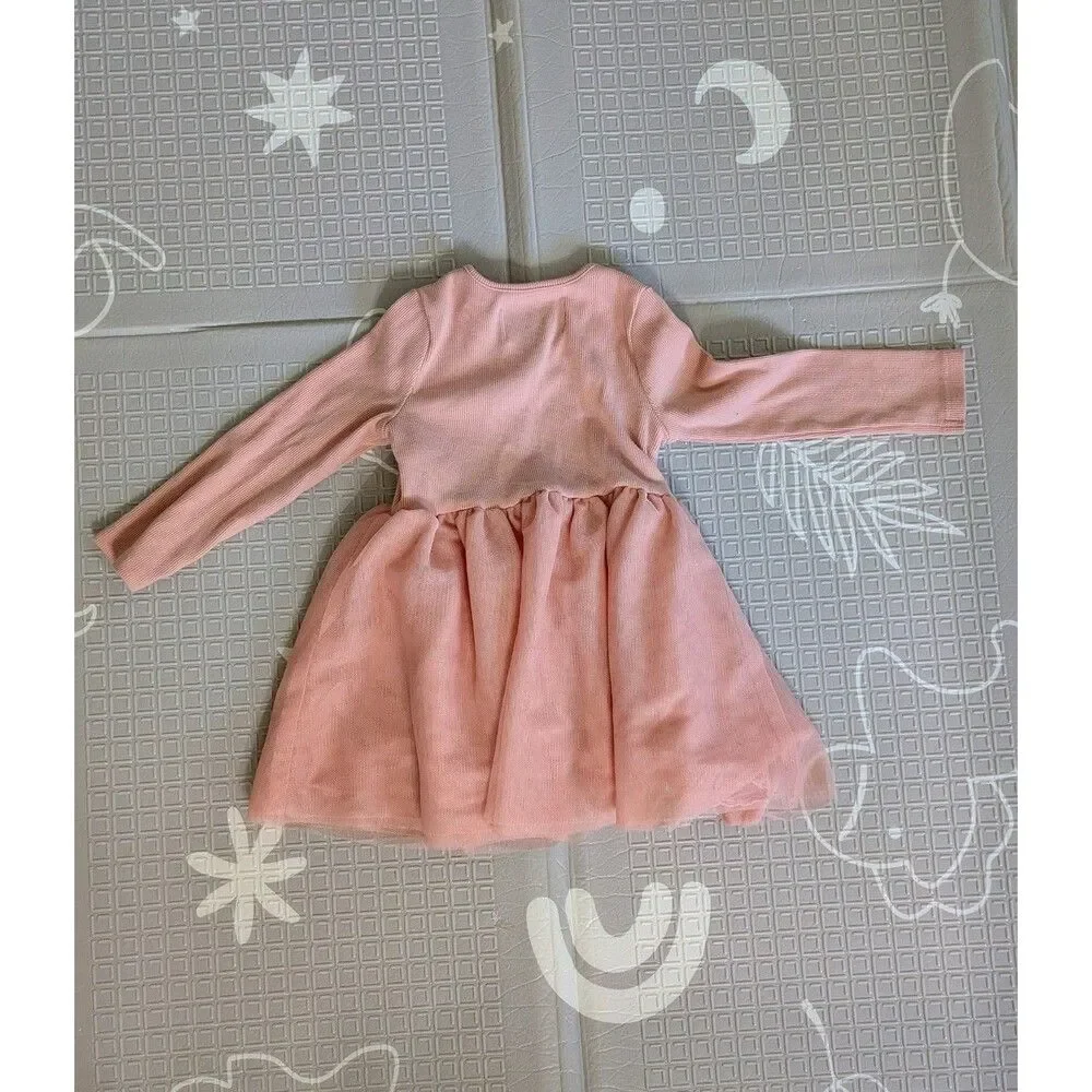 Old Navy Toddler Girl Dresses 18-24M Lot of 3 Pink Peach Black Tulle Party
